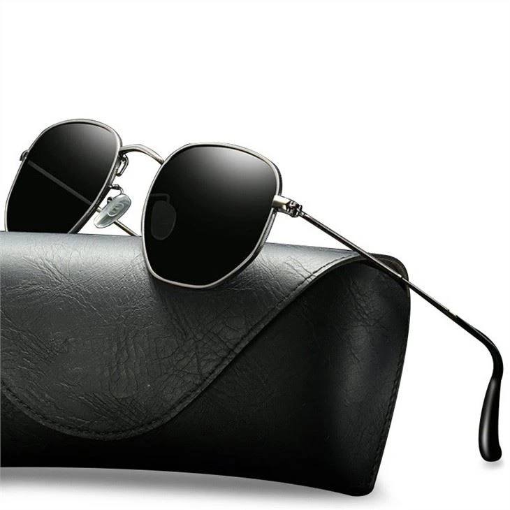 Retro Round Geometric Polarized Sunglasses